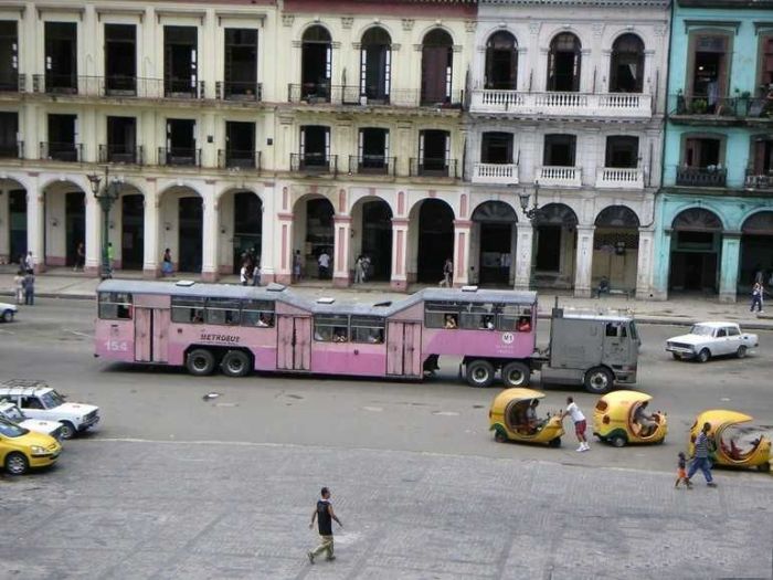 Кубинский общественный транспорт. Прекрасные фотографии с порцией юмора