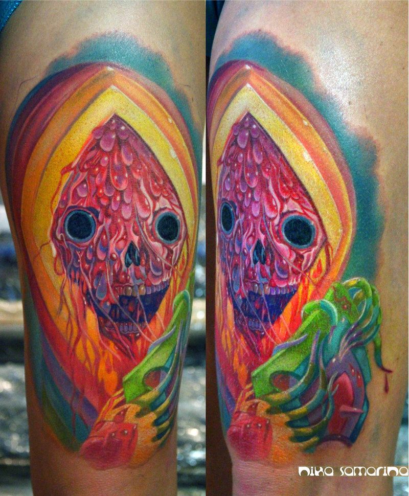 Красочные татуировки Ники Самариной. Funny images: подборка смешных картинок