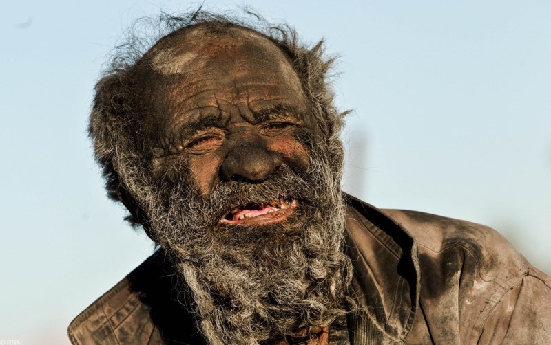 Так выглядит человек, который не мылся 60 лет. Забавные фото для веселья