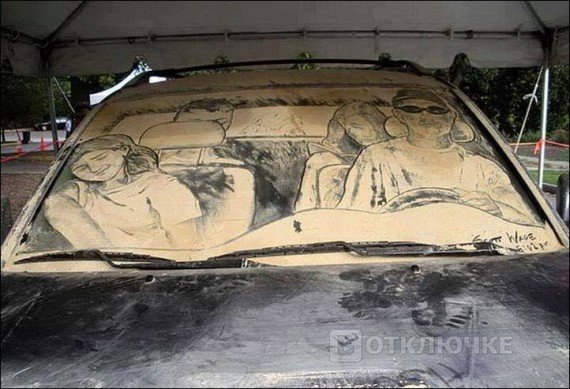 Рисунки на грязных машинах. Эти забавные картинки точно понравятся вам