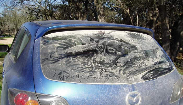 Шедевральные рисунки на грязных автомобилях. Самые лучшие картинки для хорошего настроения