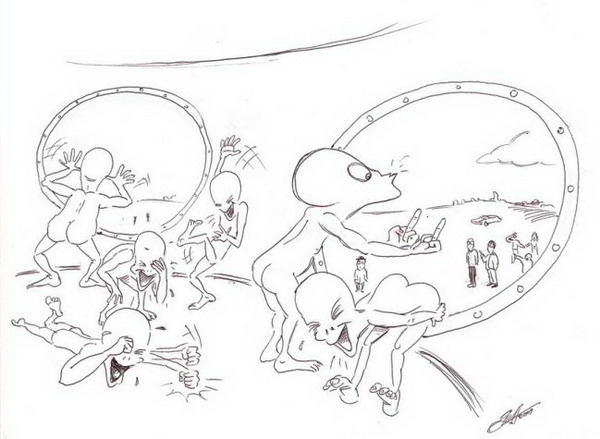 Забавные рисунки про инопланетян. Funny pics: веселые картинки в одном месте