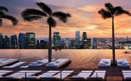 Отель Marina Bay Sands в Сингапуре.. Снимки с остроумными надписями и комментариями