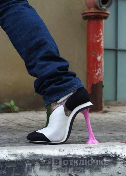 Весьма оригинальная женская обувь.. Смех без границ: прикольные и остроумные изображения